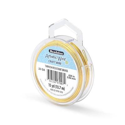 Artistic Wire, 22 Gauge Tarnish Resistant Brass Craft Wire, 15 yd
