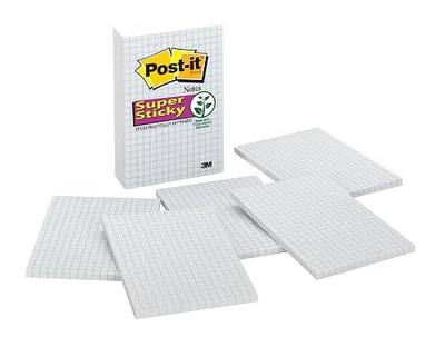 Post-it Super Sticky Notes, 4 x 6 in, Assorted Brights, 6 Lined Pads | School Supplies and Office Supplies, 2X the Sticking Power