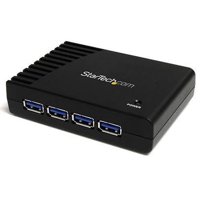 StarTech 4-Port USB-A Hub, 5Gbps, Power Adapter Included (ST4300USB3) | 900mA per port with adapter, Bus or self-powered, Plug-and-play, No drivers, Any operating system
