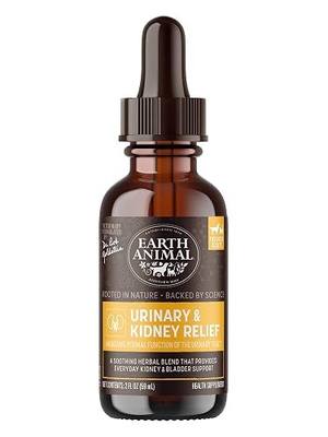 Earth Animal Apothecary - Urinary & Kidney Relief for Dogs & Cats - 2 fl oz | Herbal Remedies Liquid Supplement Blend - Uva Ursi, Couch Grass, Gravel Root, Yarrow, Cleavers, Marshmallow Root, Cornsilk