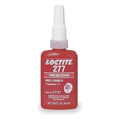 Loctite Threadlocker, LOCTITE 277, Red, High Strength, Liquid, 50 mL Bottle 88448-1 Each | 1 1/2 in Thread