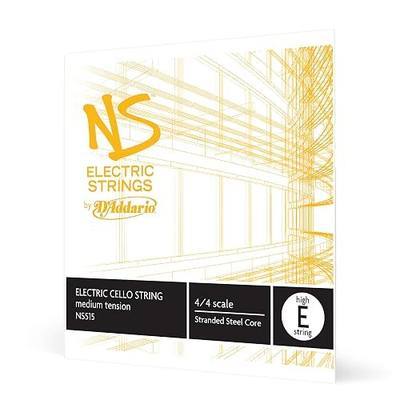 D'Addario NS Electric Cello Single High E String, 4/4 Scale, Medium Tension