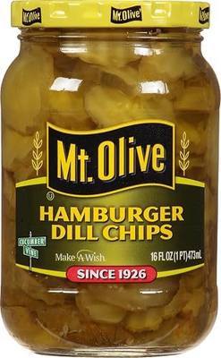 Mt. Olive Hamburger Dill Chips Pickles, 16 oz