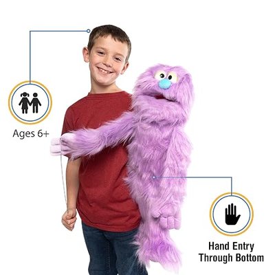 30" Purple Monster Puppet, Full Body Ventriloquist Style Puppet
