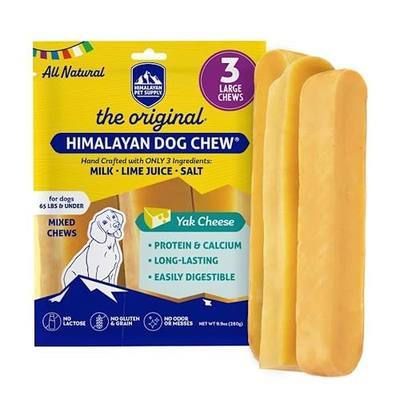 Himalayan Dog Chew, The Original Yak Cheese Dog Chews, 3 Large/XL Yak Chews