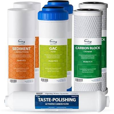iSpring F7-GAC NSF Certified 1-Year Replacement Filter Cartridge Pack, 7-Count for Standard 5-Stage Reverse Osmosis (RO) Systems