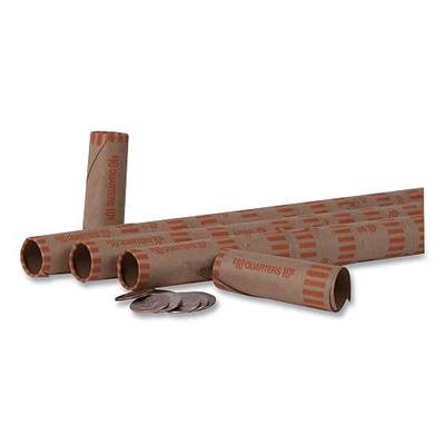 The Coin-Tainer Co. Preformed Coin Wrappers, Quarter, 1000 count (20025),Orange/Brown