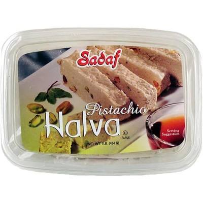 Sadaf Chocolate Marble Halva - Turkish Halvah Marble Dessert - Middle Eastern Sweet Marble Halwa Bar - Kosher and Vegetarian -16 oz