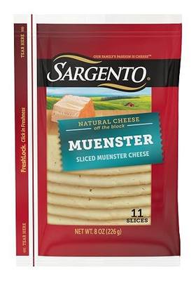 Sargento Muenster Natural Sliced Cheese, 11 Slices