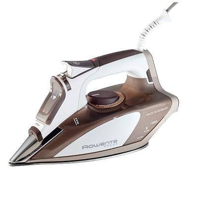 Rowenta Micro Steam Stainless Steel Soleplate Steam Iron for Clothes 400 Microsteam Holes, Cotton, Wool, Poly, Silk, Linen, Nylon 1700 Watts Portable, Ironing, Fabric Steamer, Garment Steamer DW5080