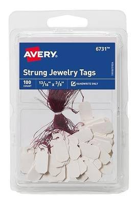 Avery® Jewelry Tags, 0.8125 x 0.375 Inches, Pack of 100 (6731)