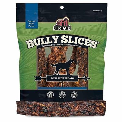 Redbarn Pet Products All-Natural Rawhide Bully Slices - Bully Stick Flavor - Premium Grain-Free Beef Hide Treats High Protein Low Fat for Chewers - 9 oz Bag