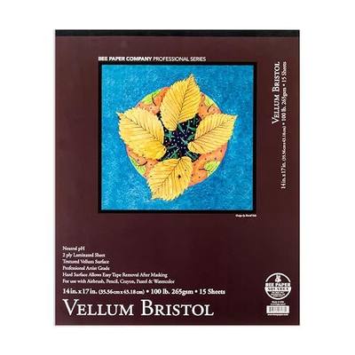 Bee Paper - 14"x 17" Vellum Bristol Paper Pad, 15 Sheets