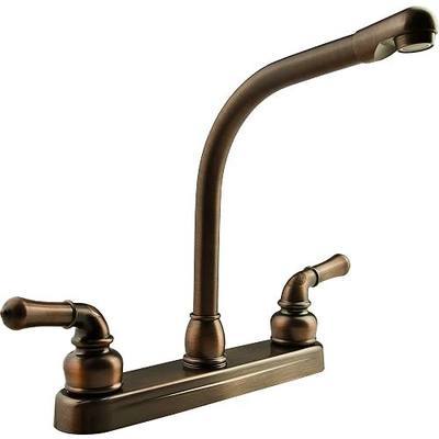Dura Faucet DF-PK210C-ORB RV Hi-Rise Kitchen Faucet (Oil Rubbed Bronze) | RV hi-rise kitchen sink faucet for camper and trailer galleys. Oil Rubbed Bronze finish.