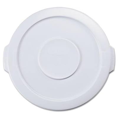 Rubbermaid Commercial Products BRUTE Heavy-Duty Round Trash/Garbage Lid, 10-Gallon, White, Outdoor Waste Container for Home/Garage/Mall/Office/Stadium/Bathroom