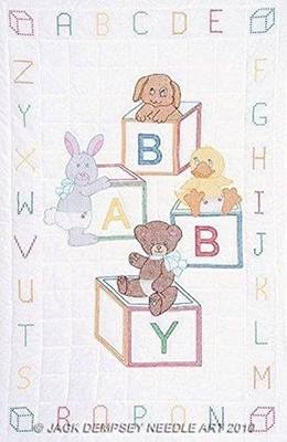 Jack Dempsey Needle Art Baby Blocks Crib Quilt Top