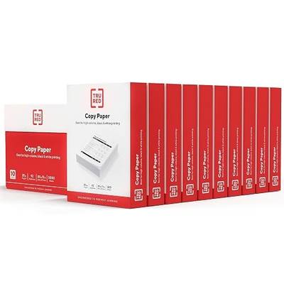 Staples TRU RED Copy & Printer Paper, 8.5 x 11, 20 lb, 92 Bright, 5,000 Sheets/Carton, White Letter Size Paper for Office, School & Home