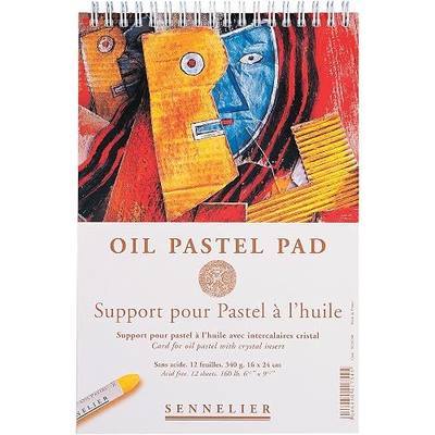 SENNELIER Oil Color Pastel Pad, 6.25" x 9.5", White, 1 Count (Pack of 1)