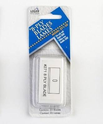 Logan Graphic Products 271 8-Ply Replacement Mat Blades, Package of 20, Blister Pack (271-20) Silver