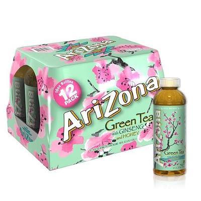 Arizona Green Tea with Ginseng and Honey - 16 Fl Oz (12 Pack)