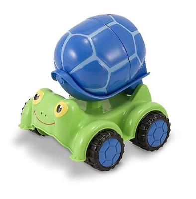Melissa & Doug Sunny Patch Scootin' Turtle Cement Mixer Vehicle Toy