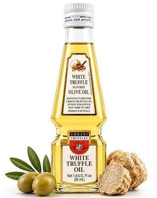 White Truffle Oil 1.8 Fl Oz, Olive Oil Infused w/ Real White Truffles | Elevates Popcorn, Pasta, Pizza, Salads, Fish & Meat. Urbani Truffles, Made in Italy, Vegan, GMO-Free