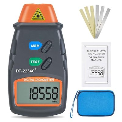 AGPtek® Professional Digital Laser Photo Tachometer Non Contact RPM Tach
