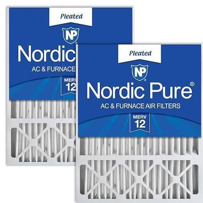 Nordic Pure 16x25x5 (15_3/4 x 24_3/4 x 4_3/8) Honeywell/Lennox Replacement MERV 12 Air Filters 2 Pack | Actual Size: 15 3/4 x 24 3/4 x 4 3/8 Made in USA, Advanced HVAC Filtration, Mid-Sized Airborne Particles, Pet Dander & Smoke