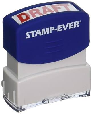 USS5947 - Stamp-Ever Pre-Inked Red Draft Stamp