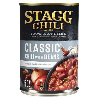 STAGG Classic Chili With Beans, Canned Chili, 15 oz, Pack of 12