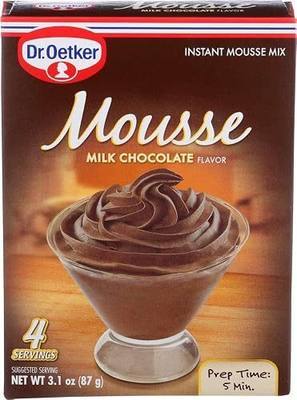 Dr Oetker Milk Chocolate Mousse, 3.1 oz, Pack of 6