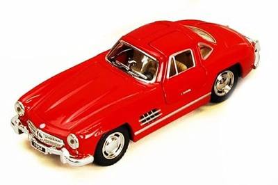 KiNSMART - 1954 Mercedes-Benz 300 SL Coupe Red 5" 1:36 Scale Die Cast Metal Model Classic Super Car Toy