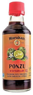 Marukan Ponzu Sudachi Soy Citrus Dressing (brown label), 12 Ounce Glass Bottle (Pack of 1)
