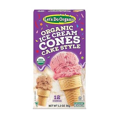 Lets Do Organic Ice Cream Cones, Mini Ice Cream Cones - 1.2 Oz (Pack of 1) | Crispy Mini Cake