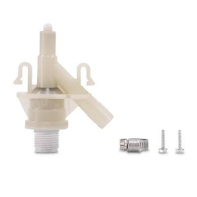 Genuine Dometic OEM Water Valve Kit | 300 and 400 Series Dometic and Sealand Toilets | Includes Hose Clamp and Fasteners | RV Toilet Repair and Replacement - (385311641)
