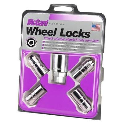 MCGARD 24215 Chrome Cone Seat Wheel Locks (M14 X 1.5 Thread Size) - Set of 4