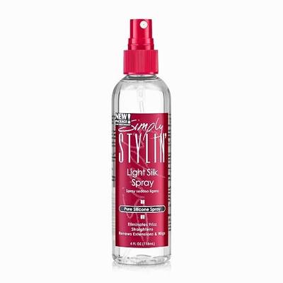 Simply Stylin' Light Silk Hair Spray - Anti-Frizz Silicone Heat Protectant - Hair Detangler for Women and Synthetic Wigs - 4 fl oz