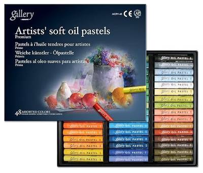 MUNGYO Gallery Artists' Soft Oil Pastels Professional, 48 Assorted Colors, Vibrant and Blendable