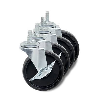Honey-Can-Do SHF-01939 4-Inch Caster Roller Wheels for HCD Shelving Unit, Set of Four,Black