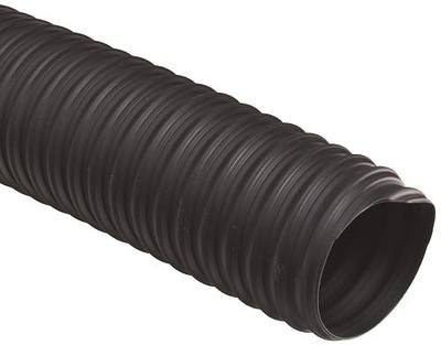 Flexadux T-7 Thermoplastic Rubber Duct Hose, Black, 6" ID, 0.030" Wall, 25' Length