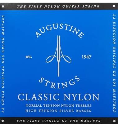 Augustine Classic Blue Nylon Guitar Strings - High Tension - 1 Set