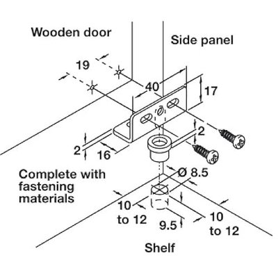 Simplex Concealed Hinge - Black