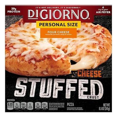 DiGiorno Four Cheese Stuffed Crust Personal Frozen Pizza, 8.5 oz | Stuffed crust; personal pizza; Single Serve; 8.5 oz