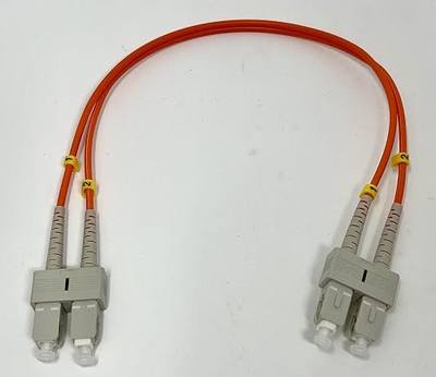Ultra Spec Cables 1 Meter OM1 Multimode Duplex Fiber Optic Cable (62.5/125) - SC to SC - Orange