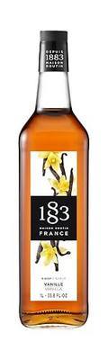 1883 Vanilla Syrup for Drinks, Made in France, 1 Liter Glass Bottle