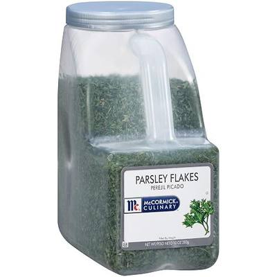 McCormick Culinary Dried Parsley Flakes, 10 oz - One 10 Ounce Container of Dried Chopped Parsley Leaves, Use As Substitute for Fresh Parsley, Perfect on Chicken, Pitas, Salads, Fish and More