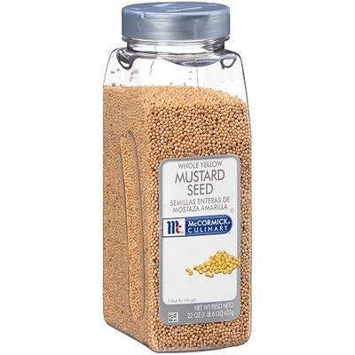 McCormick Culinary Whole Yellow Mustard Seed, 22 oz - One 22 Ounce Container of Yellow Mustard Seeds, Perfect for Pickling, House-Made Rubs and Dips