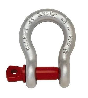 Crosby Screw Pin Anchor Shackle Carbon Steel, Galvanized, 3-1/4 Ton WLL, 5/8" Size, G-209