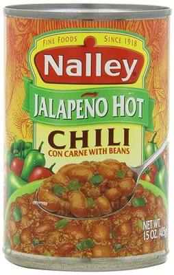 Nalley Jalapeno Hot Chili with Beans, 14-Ounce Cans (Pack of 8)