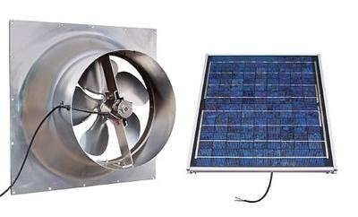 Natural Light Gable Mounted Solar Attic Fan - 32 Watts - 2200 sq. ft.